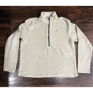 Vineyard Vines Fleece Pullover Quarter Zip Cozy Sweater - Women's Size Large